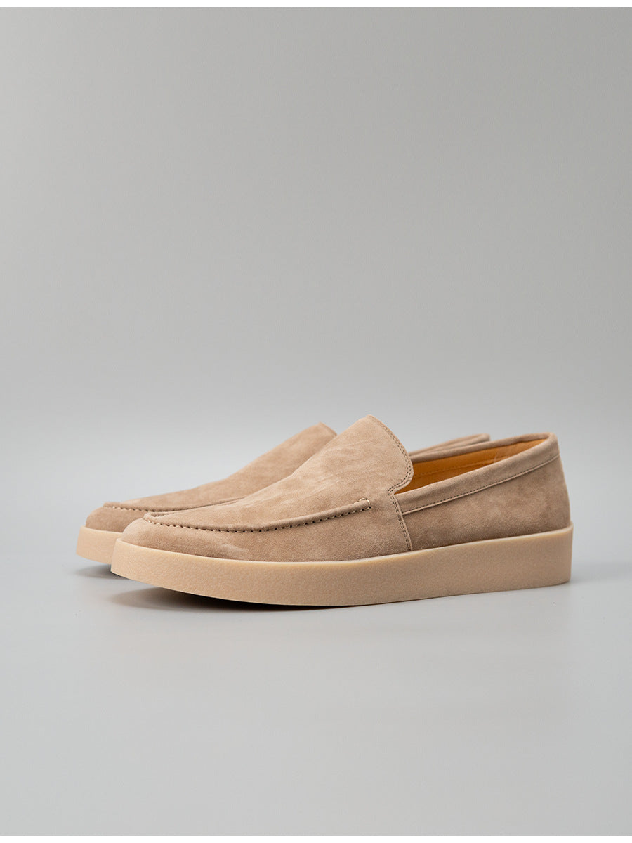 6509a-1 premium velvet loafers - cashmere slip-ons for men - handmade trendy shoes - business casual versatile leather shoes