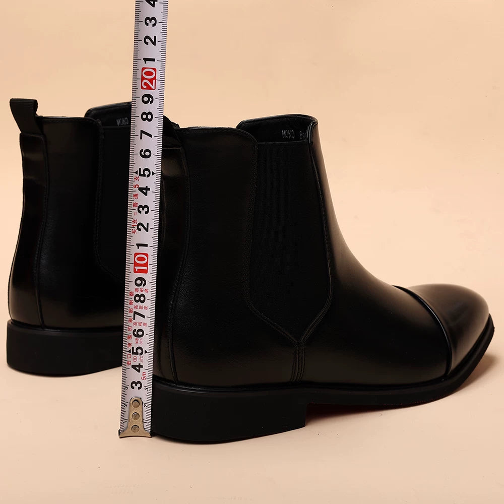 Men's Martin Boots, Height Increasing, Pointed Toe