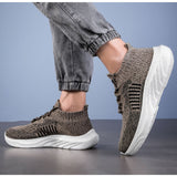 2026 spring new flyknit mesh breathable men's shoes wholesale soft sole comfortable lightweight casual shoes women's shoes