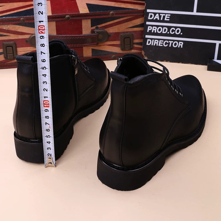 Men's Martin Boots, Height Increasing, Pointed Toe
