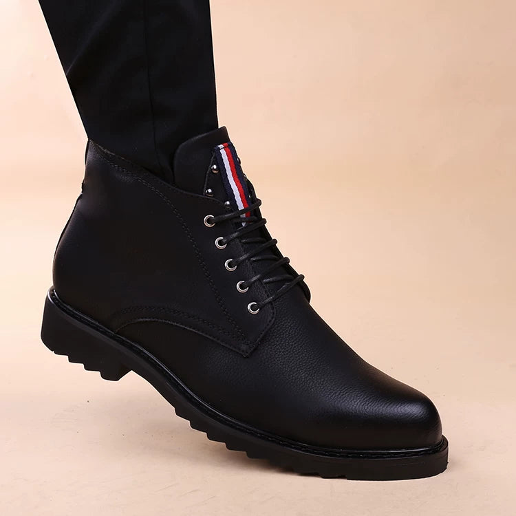 Men's Martin Boots, Height Increasing, Pointed Toe