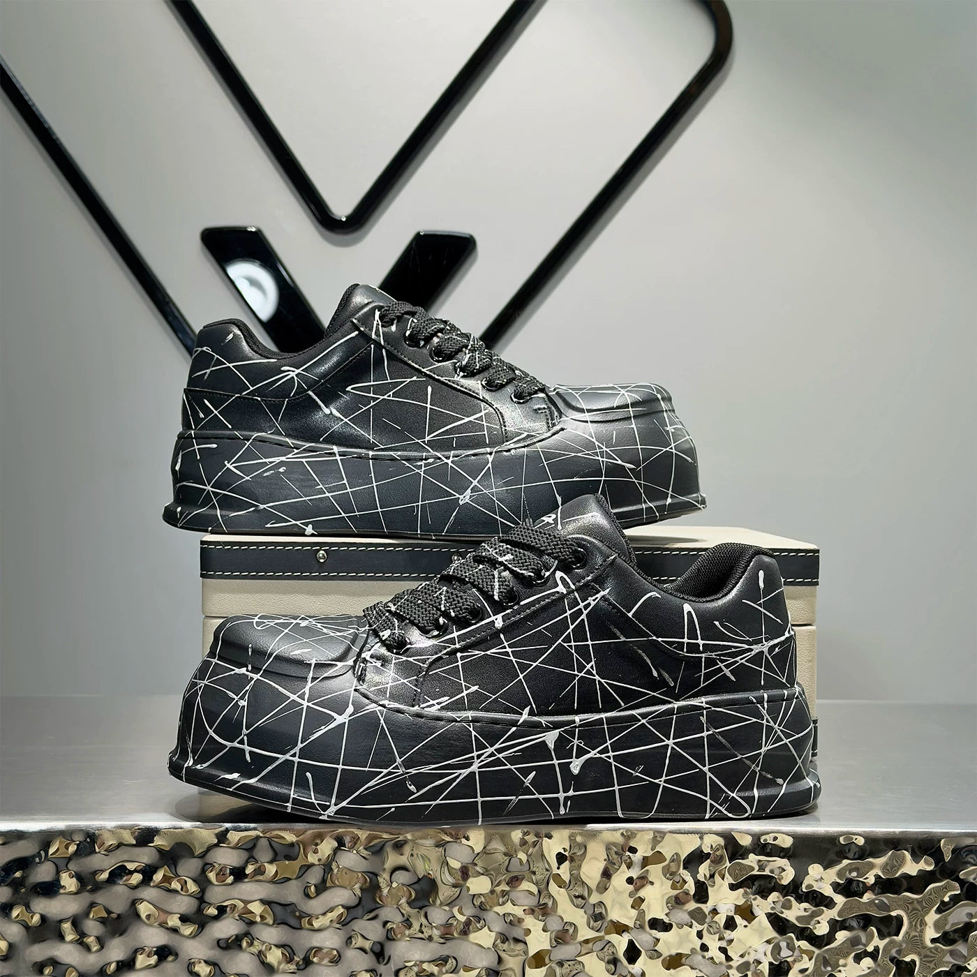 Men's Height-Increasing Platform Trendy Chunky Dad Sneakers 2026 New