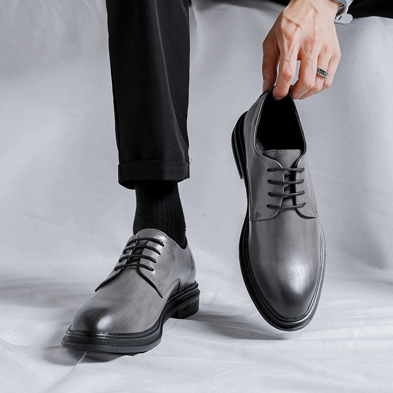Plus size men's shoes - british style business casual leather shoes 3
