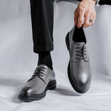 Plus size men's shoes - british style business casual leather shoes