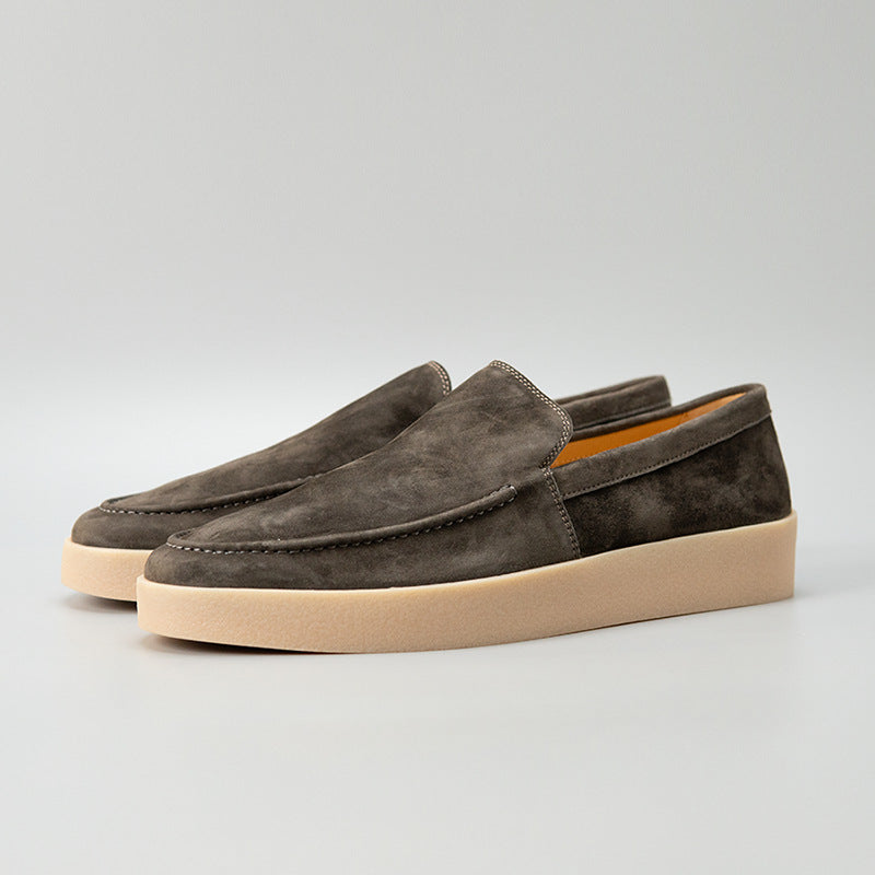 6509a-1 premium velvet loafers - cashmere slip-ons for men - handmade trendy shoes - business casual versatile leather shoes