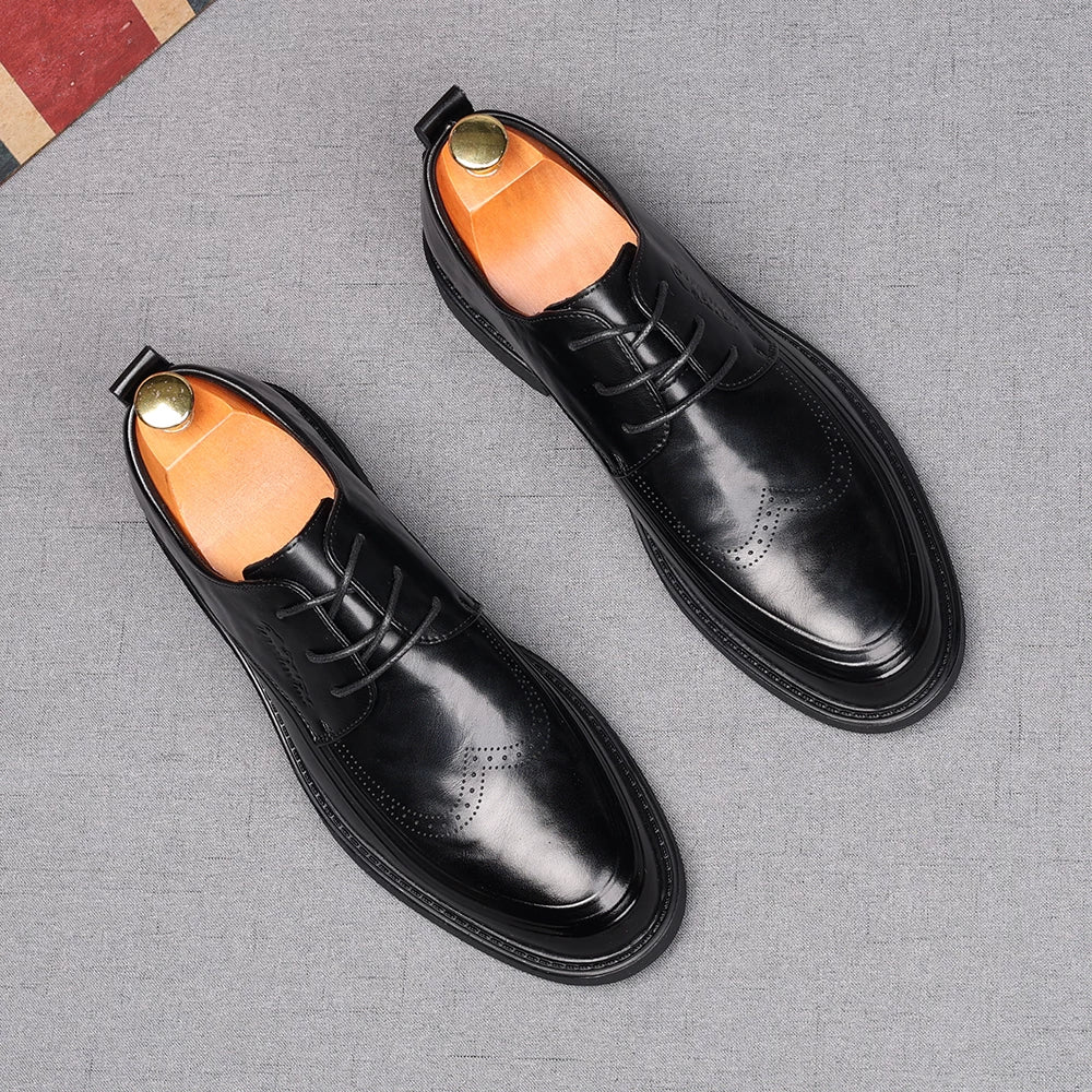 Men's Derby Shoes, Height Increasing, British Style