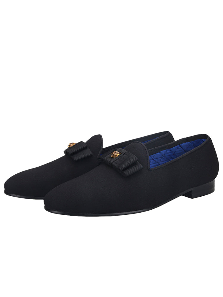 European and American style men's slip-on handmade loafers, luxury leopard head fasteners, bow style trendy driving shoes, slip-on shoes