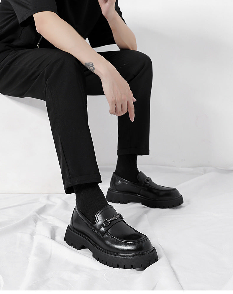Men's chunky platform loafers - british style, square toe, business casual, spring/autumn new arrival 4