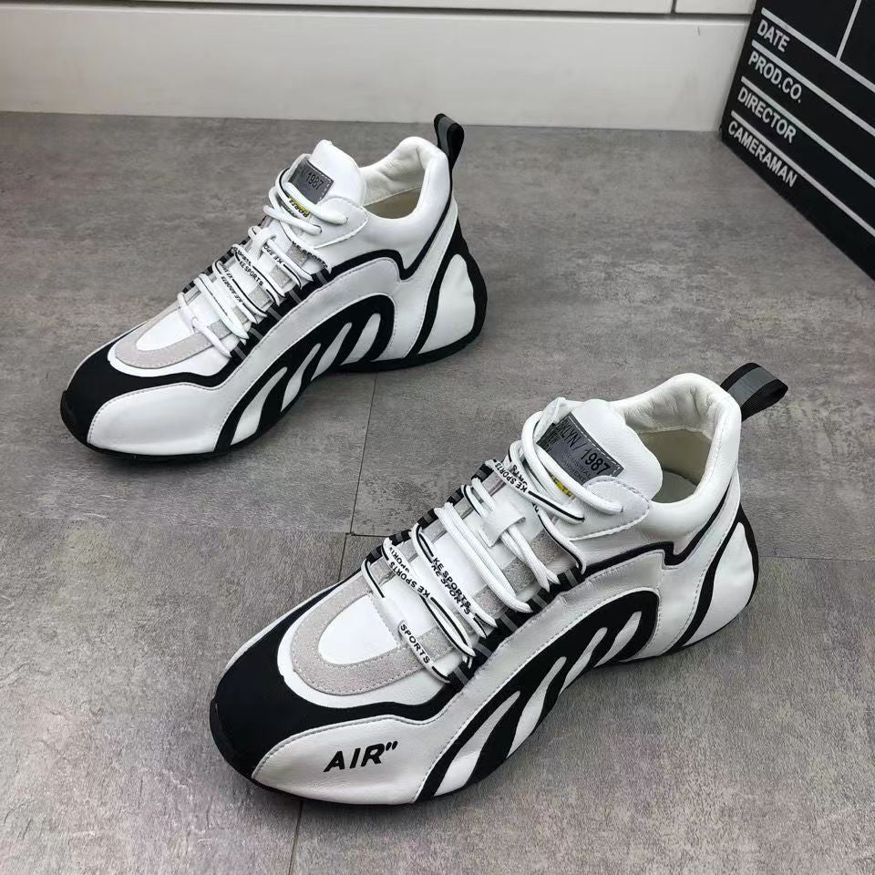 Men's shoes 2026 cross-border high-top sneakers, men's fashion casual shoes, versatile breathable comfortable men's dad shoes