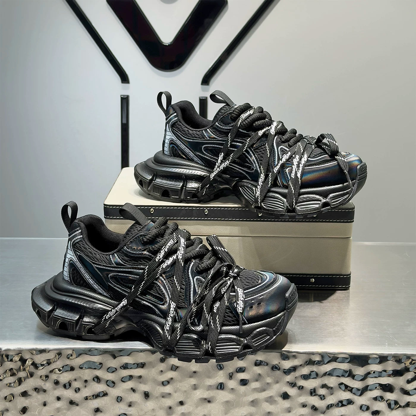 Men's Platform Breathable Trendy Chunky Dad Sneakers 2026