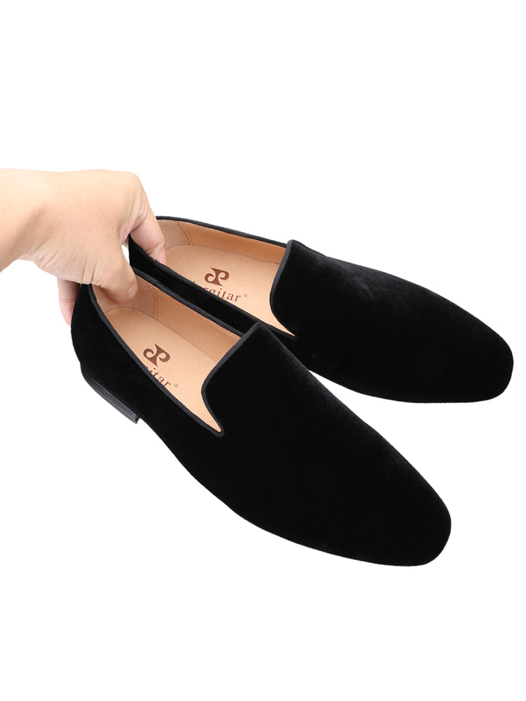Summer leather breathable inner European and American classic men's velvet loafers fashion party trend red soles shoes men