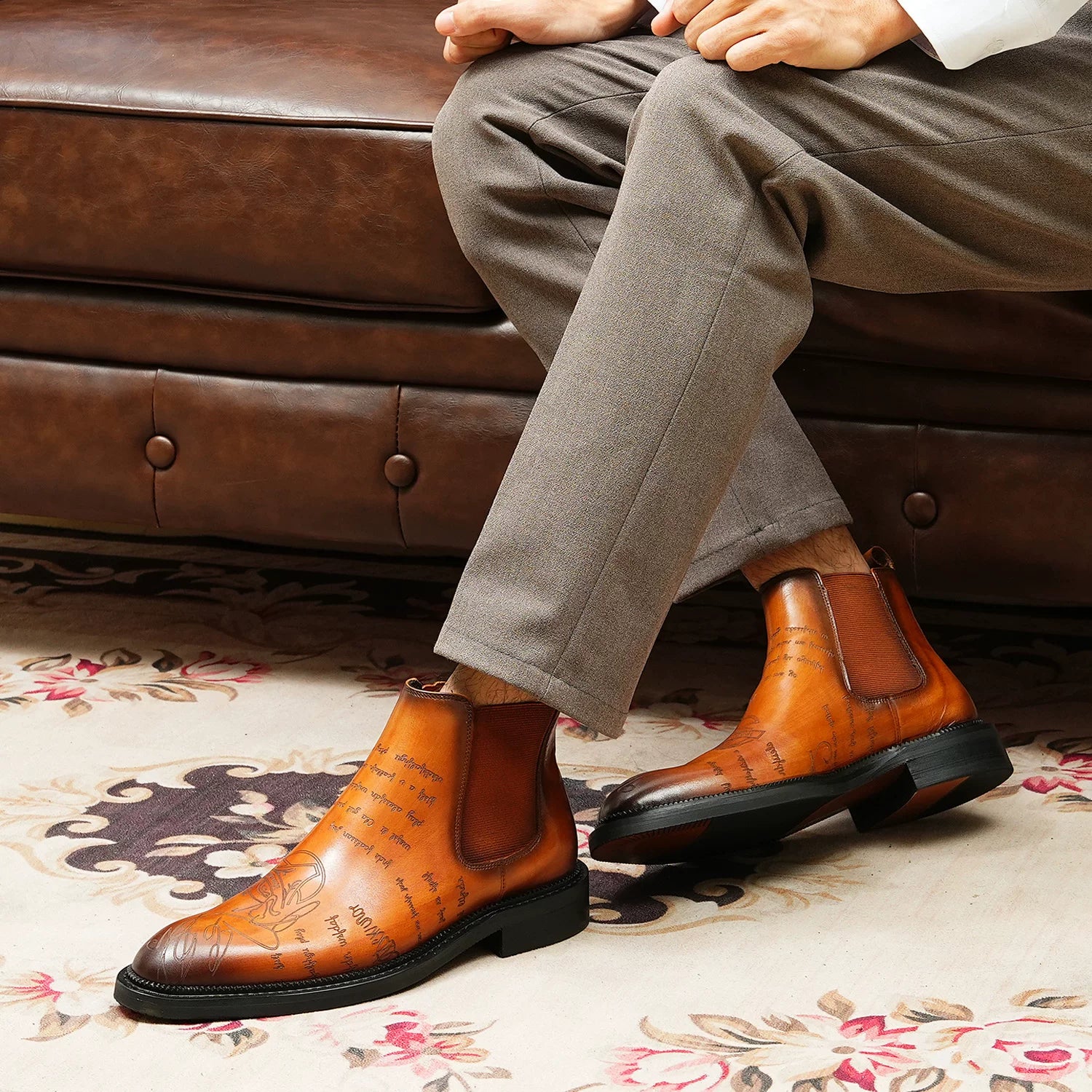 Men's Genuine Leather Martin Boots, British Style