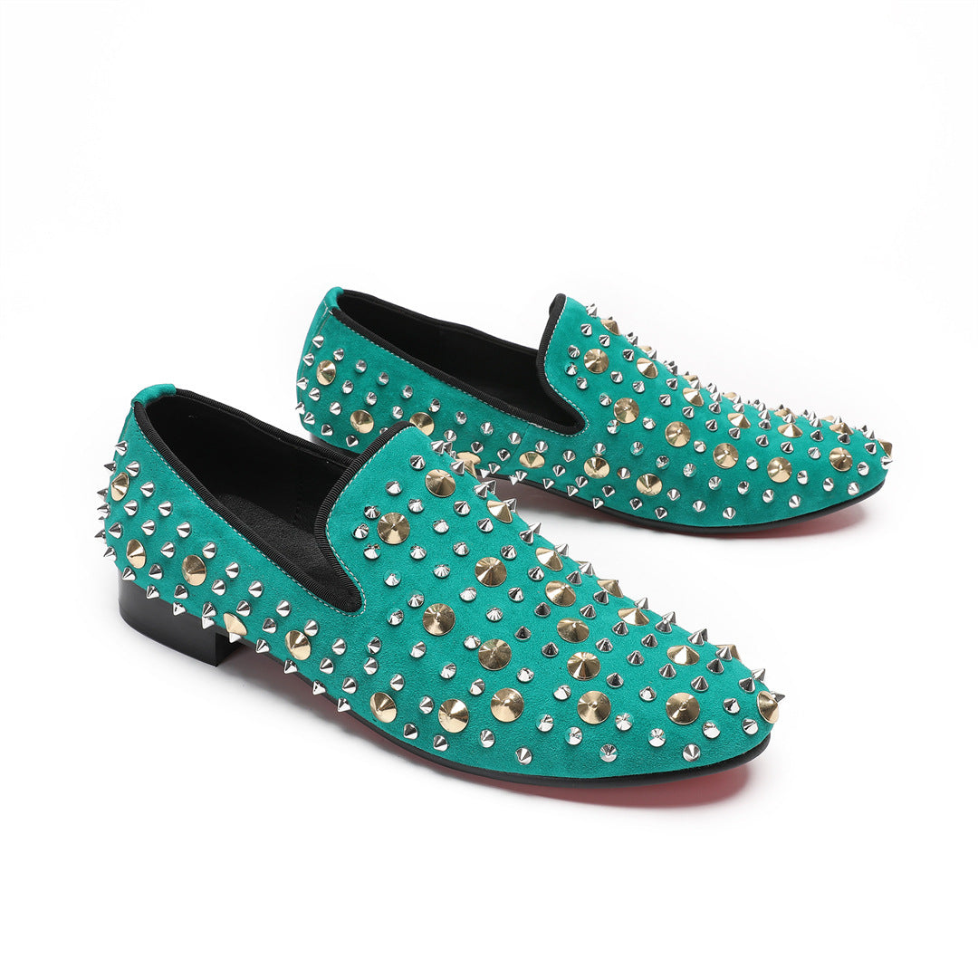 2024 new breathable beanie shoes men's summer casual street canvas lazy driving one pedal low-top shoes rhinestones