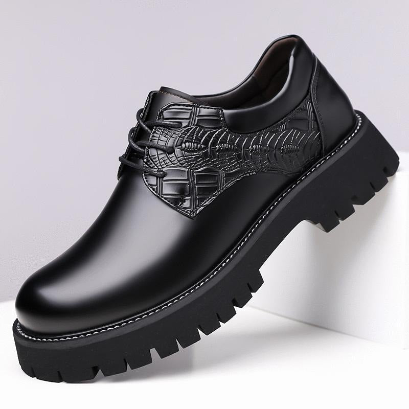 autumn new thick sole men's business formal leather shoes fashion nightclub casual