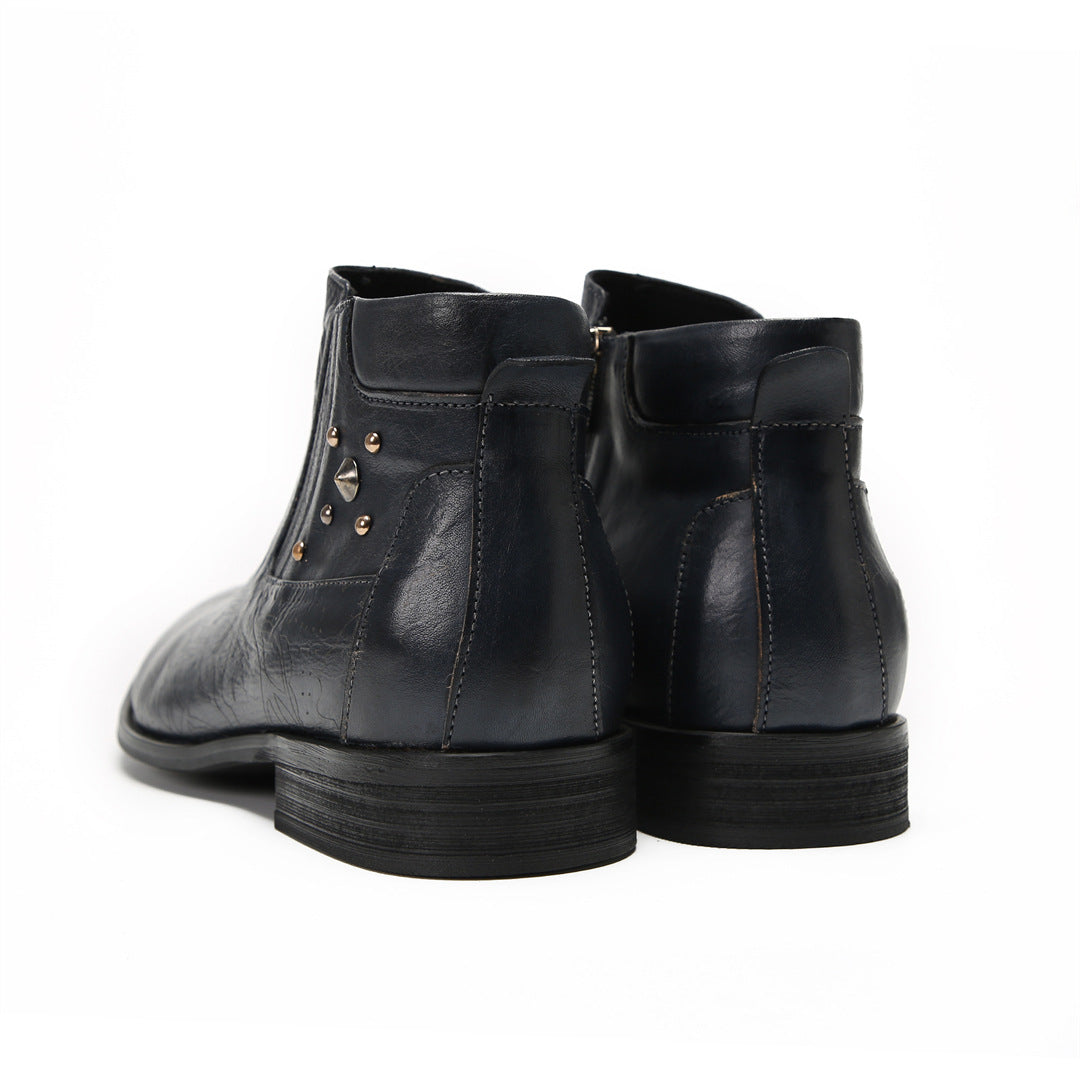 Men's Leather Chelsea Boots – Business, Handmade – Style 13