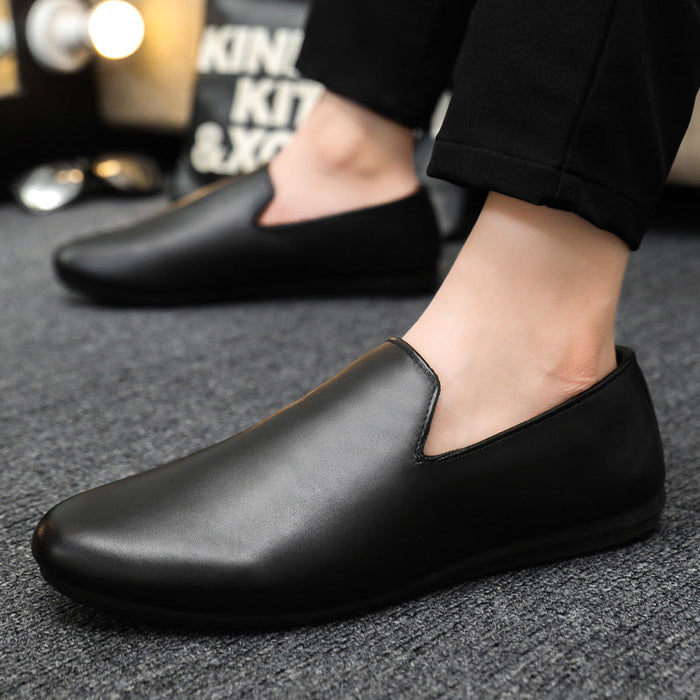 Spring society guy casual shoes trendy shoes Doudou shoes men's lazy shoes cover feet one pedal men's shoes foreign trade large size (RTS)(P)