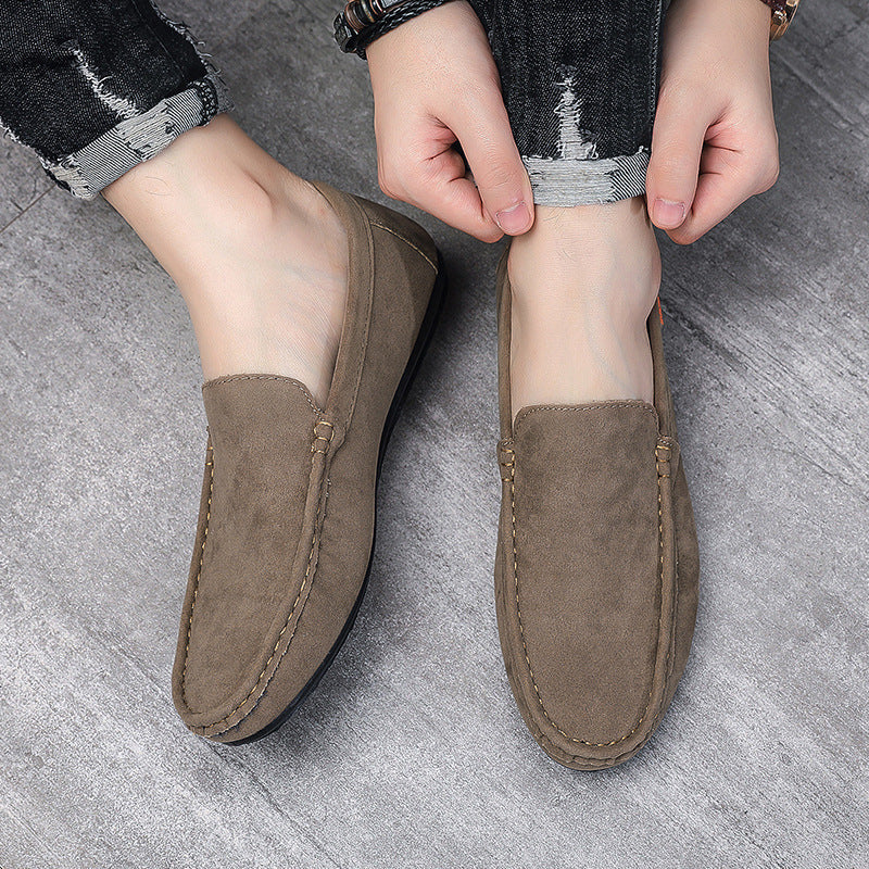 Bean shoes men's springnew arrival men's shoes casual breathable driving flats loafers one-leg loafe 3