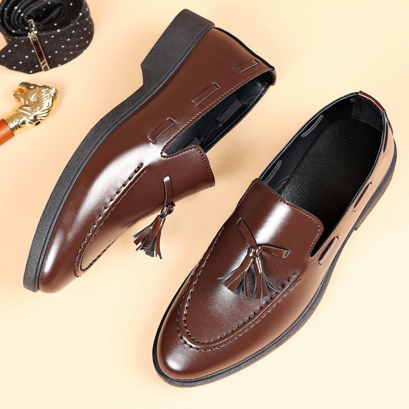 Men's Fringed Loafers - Versatile Leather Design 1