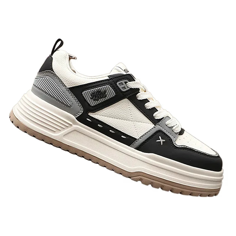 Men's Low-Top Color-Block Athletic Casual Versatile Trendy Skate Shoes