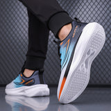 Plus size men's lightweight running sneakers, 2025 new mesh breathable casual travel shoes, soft sole shock absorption athletic shoes