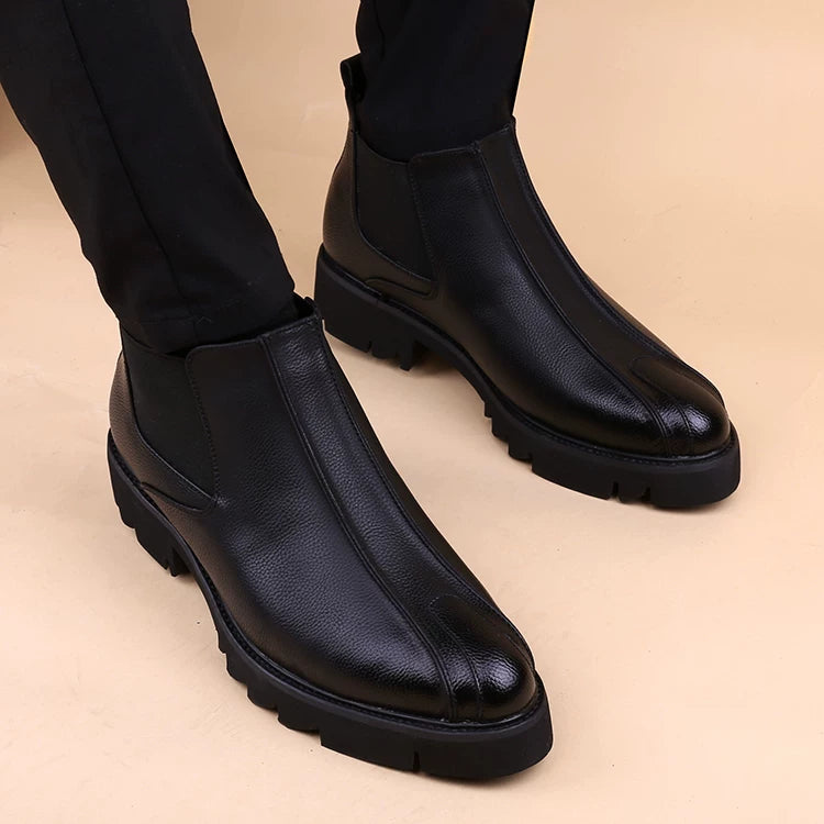 Men's Martin Boots, Height Increasing, Thick Sole