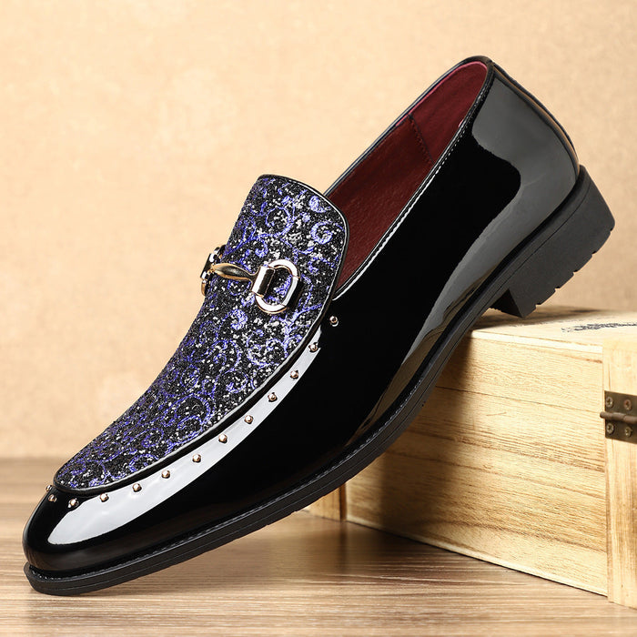 2026 new trendy fashion men's shoes - british style pointed toe slip-on casual leather shoes