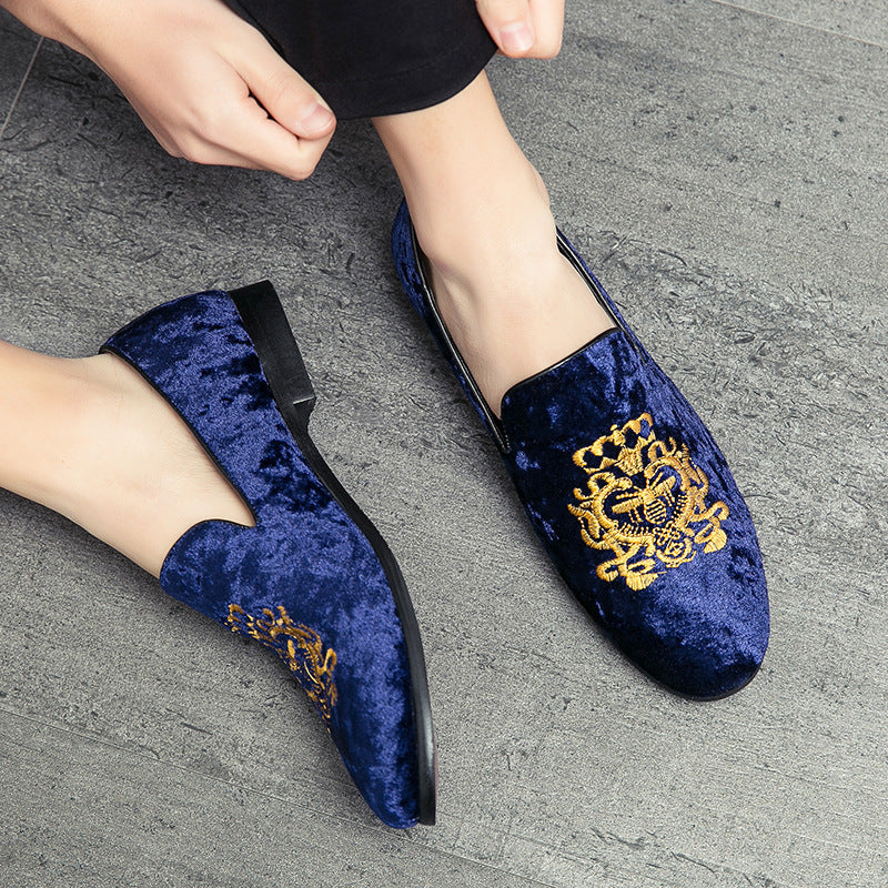 Cross-border autumn corduroy slip-on loafers, british style formal & casual shoes, plus size dress 3