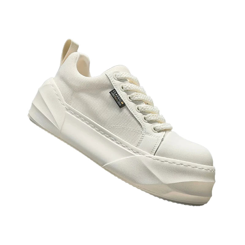 Men's Height-Increasing Platform Breathable Low-Top Big-Toe Canvas Shoes New