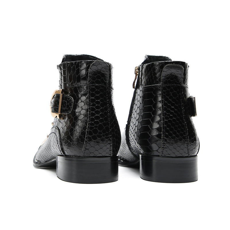 Cowhide Martin boots men's winter velvet British leather boots high-top leather shoes handmade retro boots men's leather boots work boots