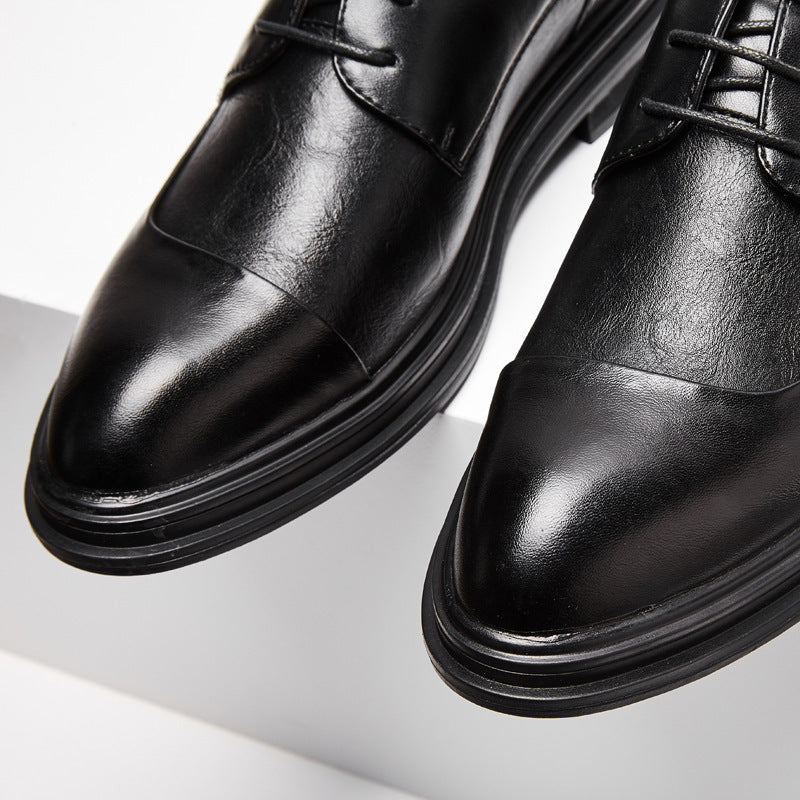 New men's pointed-toe leather shoes - korean style, trendy formal & business casual, plus size, brit