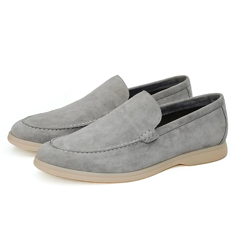 Men's Genuine Leather Loafers, Breathable, Slip-On
