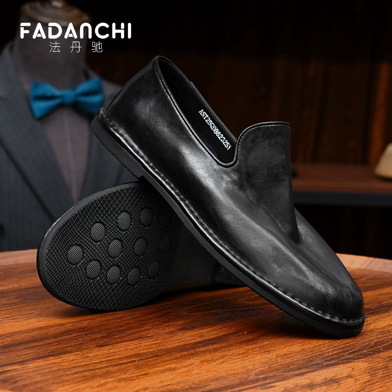 Men's Genuine Leather Loafers, Breathable, Slip-On