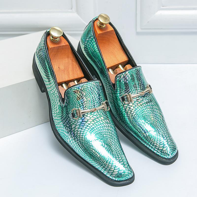 2026 spring plus size british style pointed toe leather shoes men's casual trendy lace-up formal wed