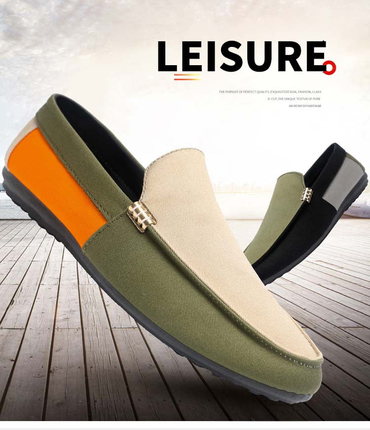 Spring/summer casual sneakers, trendy loafers, men's slip-ons, moccasins, one-step shoes, men's foot