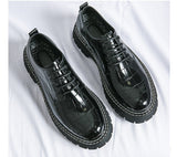2026 spring/autumn cross-border plus size men's low-cut leather shoes, new men's thick-soled height-