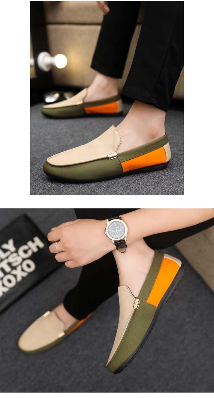 Spring/summer casual sneakers, trendy loafers, men's slip-ons, moccasins, one-step shoes, men's foot