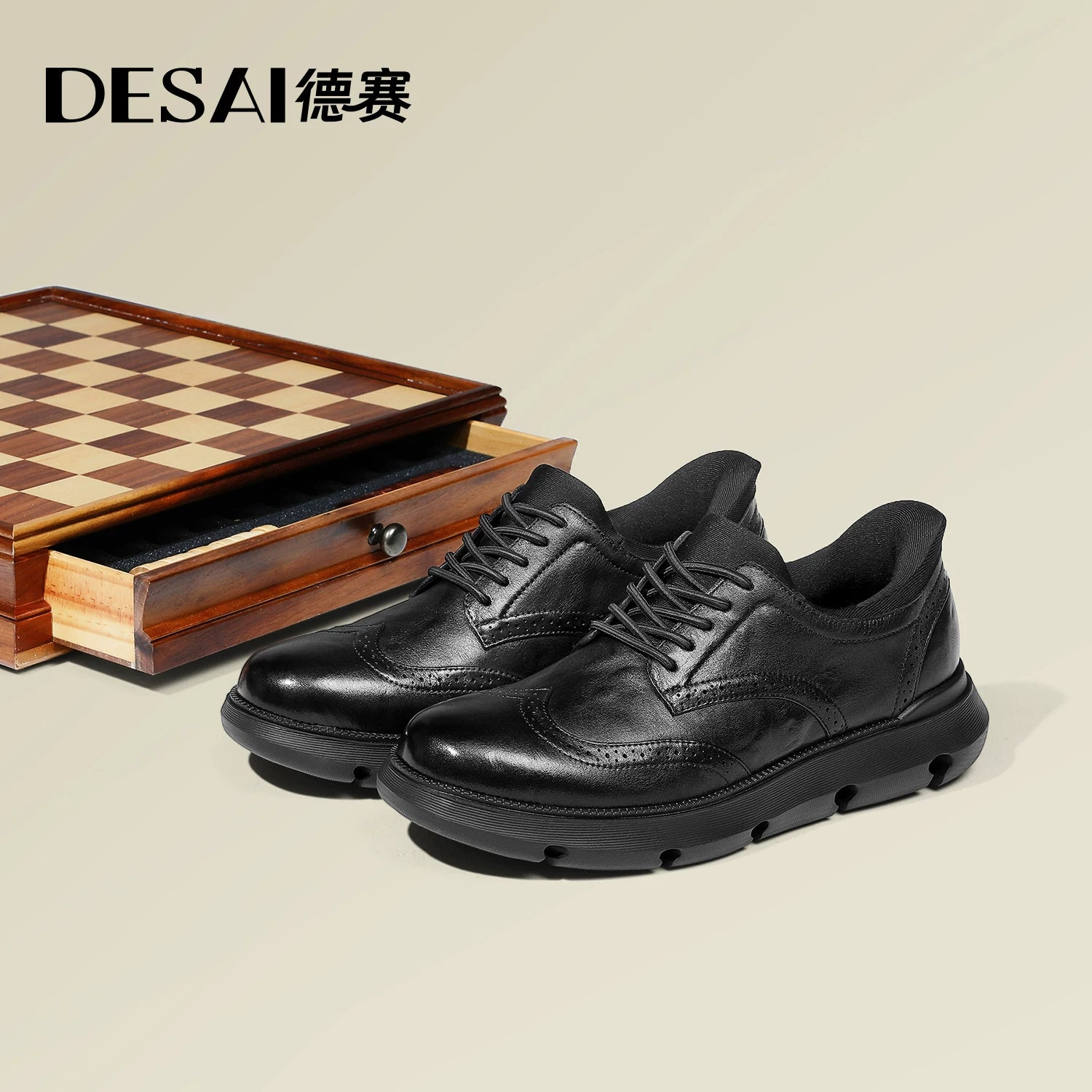 Men's Genuine Leather Leather Shoes, Soft Sole, Business