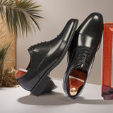 Cross-border 2026 spring/autumn three-panel leather dress shoes for men - anti-slip, business formal