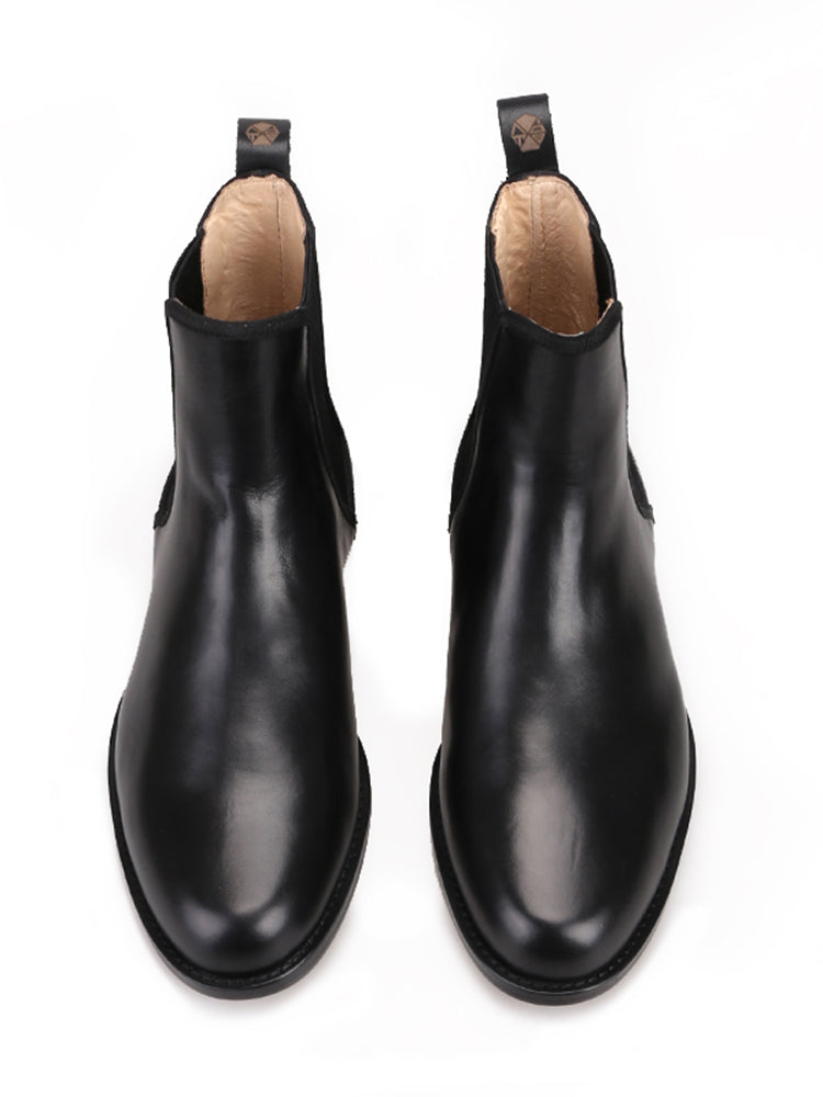 Men's Italian cowhide Chelsea boots, men's shoes, winter short boots, classic handmade casual leather boots, British trendy boots