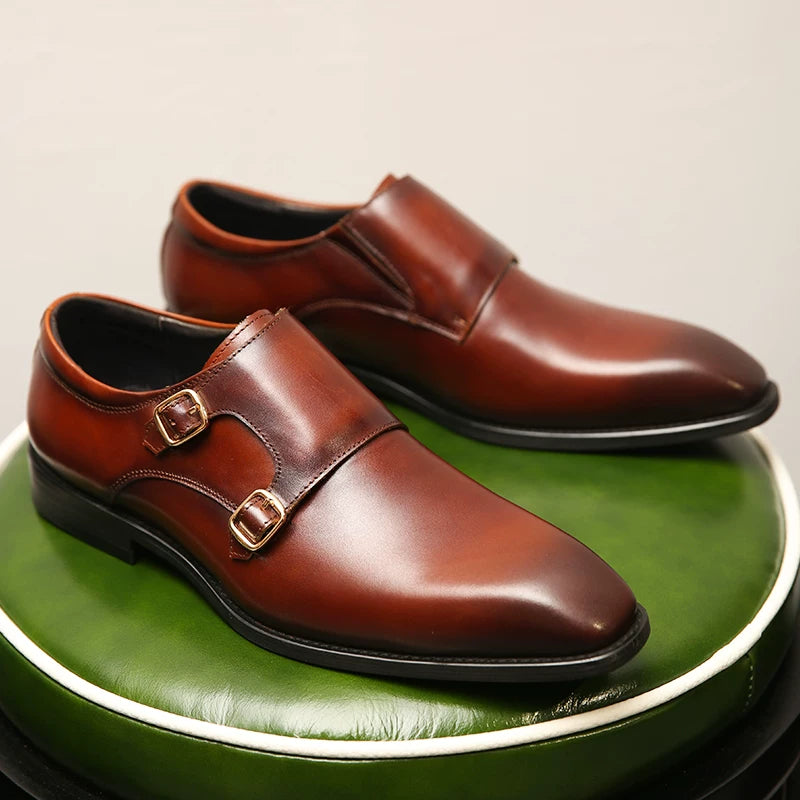 Men's Genuine Leather Formal Shoes, Handmade, British Style