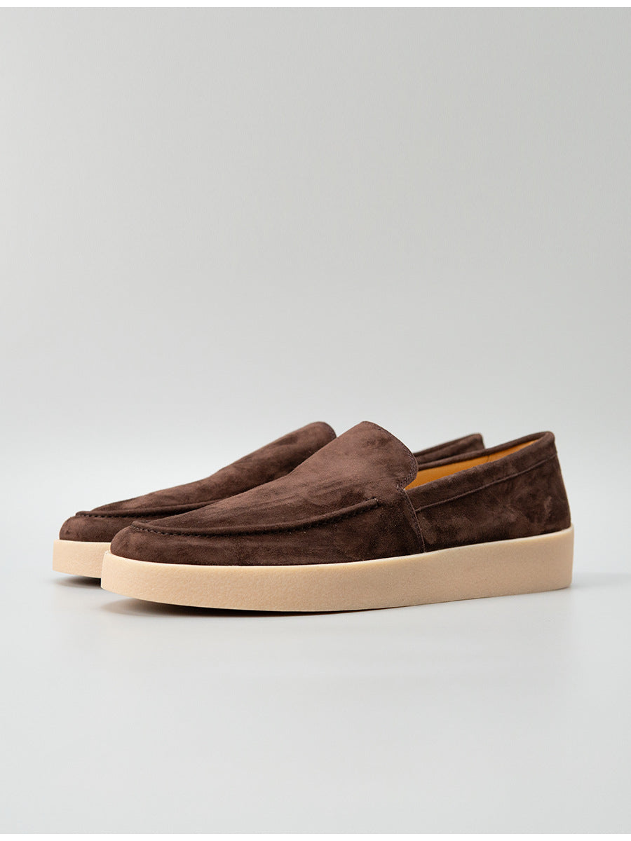 6509a-1 premium velvet loafers - cashmere slip-ons for men - handmade trendy shoes - business casual versatile leather shoes