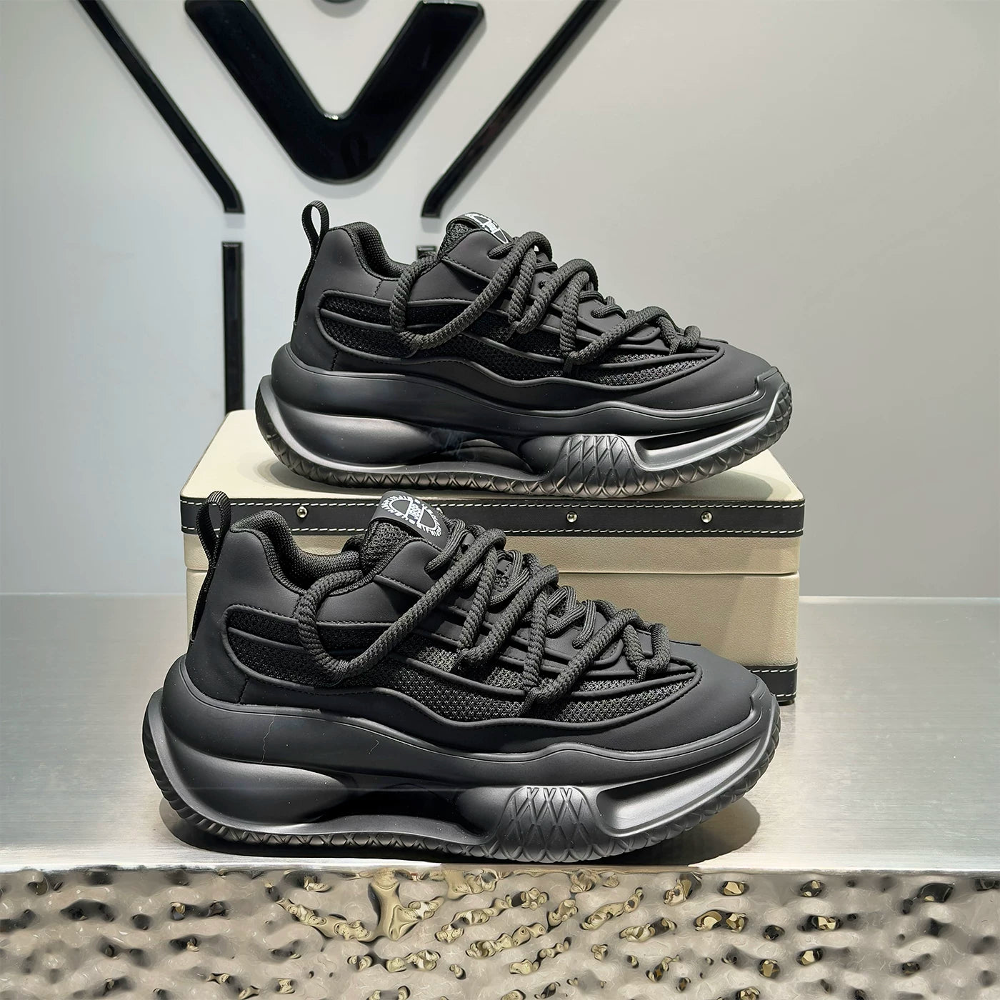 Men's Platform Breathable Mesh Chunky Dad Sneakers Summer