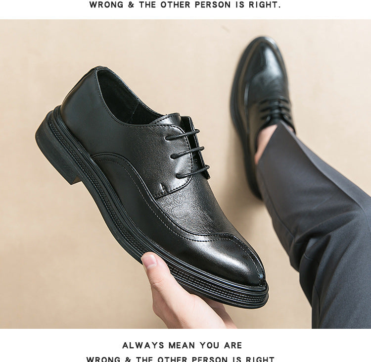 Cross-border 2026 autumn new casual leather shoes fashionable men's business shoes korean style tren 9