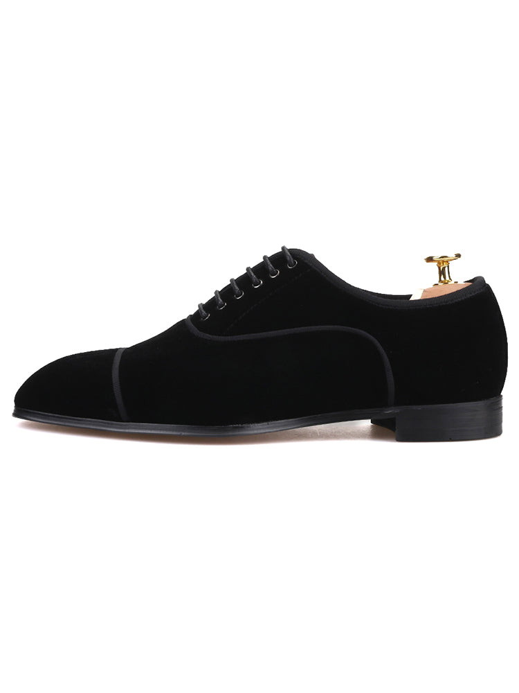 British style wedding banquet men's lace-up loafers imported velvet loafers with suit dress shoes men's red-soled shoes