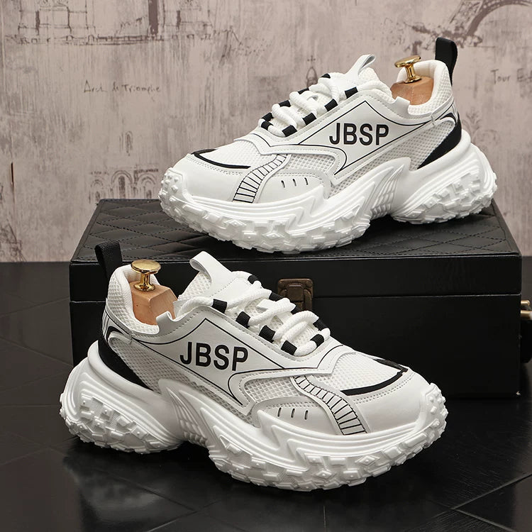 Men's Platform Breathable Mesh Low-Top Trendy Chunky Dad Sneakers