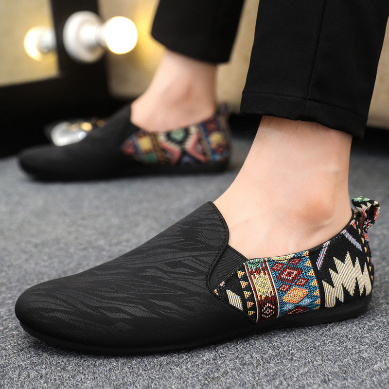 Spring/summer casual sneakers, trendy loafers, men's slip-ons, moccasins, one-step shoes, men's foot