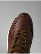 Fashion no. 2 guangzhou thick soleretroclassy handmade shoes genuine leather first layer cowhide argan shoes sports men's trendy shoes