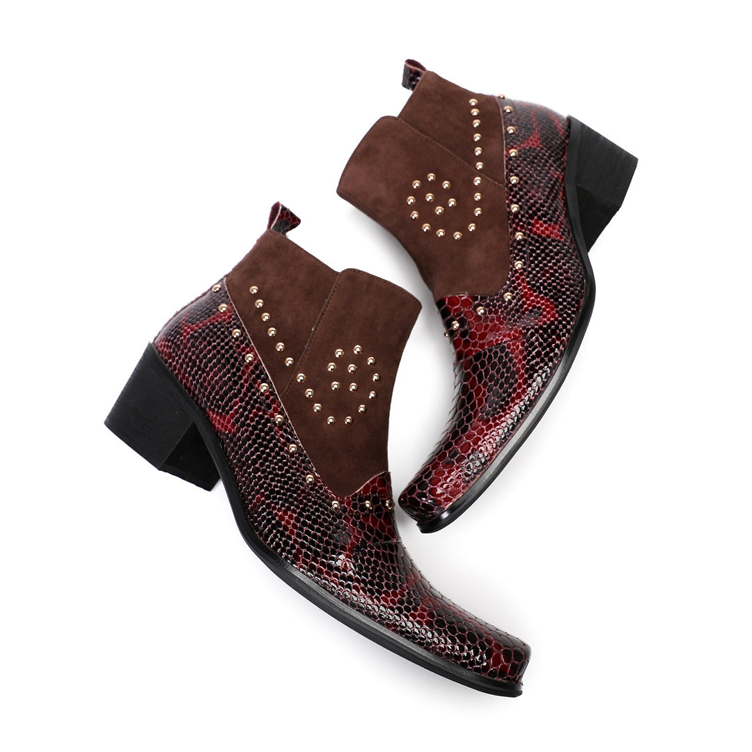 Men's Leather Chelsea Boots – British Style, Thick Sole