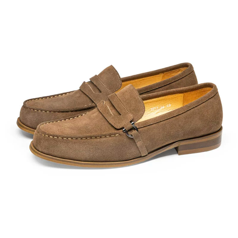 Men's Genuine Leather Loafers, Breathable, Slip-On