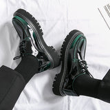 Cross-border mencasual glossy leather shoes men's round toe british patent leather men's shoes busin